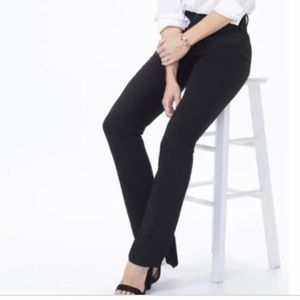 NYDJ black wash straight leg w tummy control